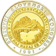 Slovenia, Medal, Congrès Slovène, 1991, MS(65-70), Silver