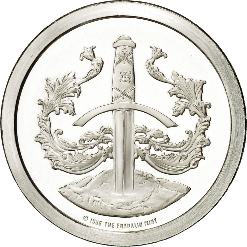 France, Token, Sir Lancelot, 1986, MS(65-70), Copper-nickel