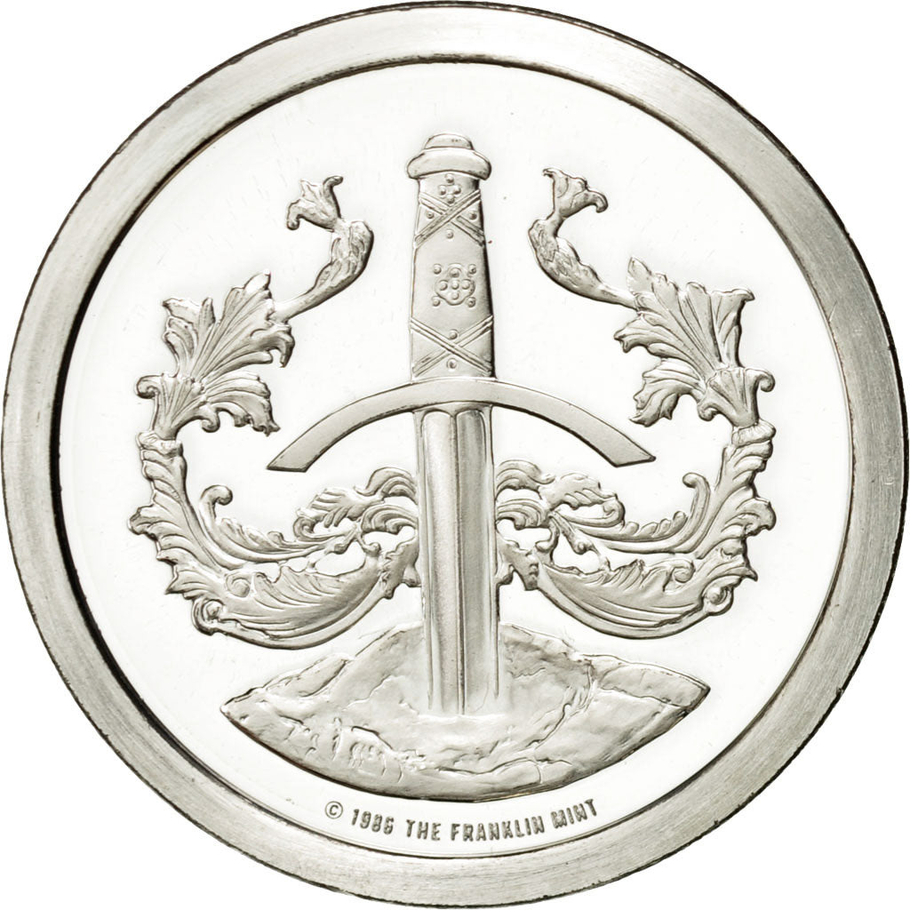 Frankrijk, Token, Lady of the Lake, 1986, FDC, Copper-nickel