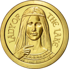 France, Jeton, Lady of the Lake, 1986, FDC, Copper-Nickel Gilt