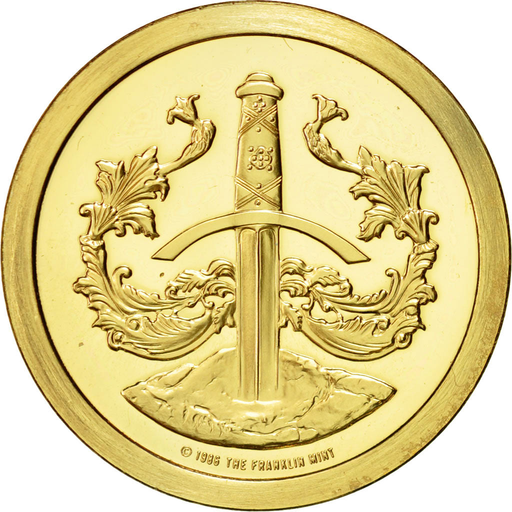 Frankreich, Token, Elaine, 1986, STGL, Copper-Nickel Gilt