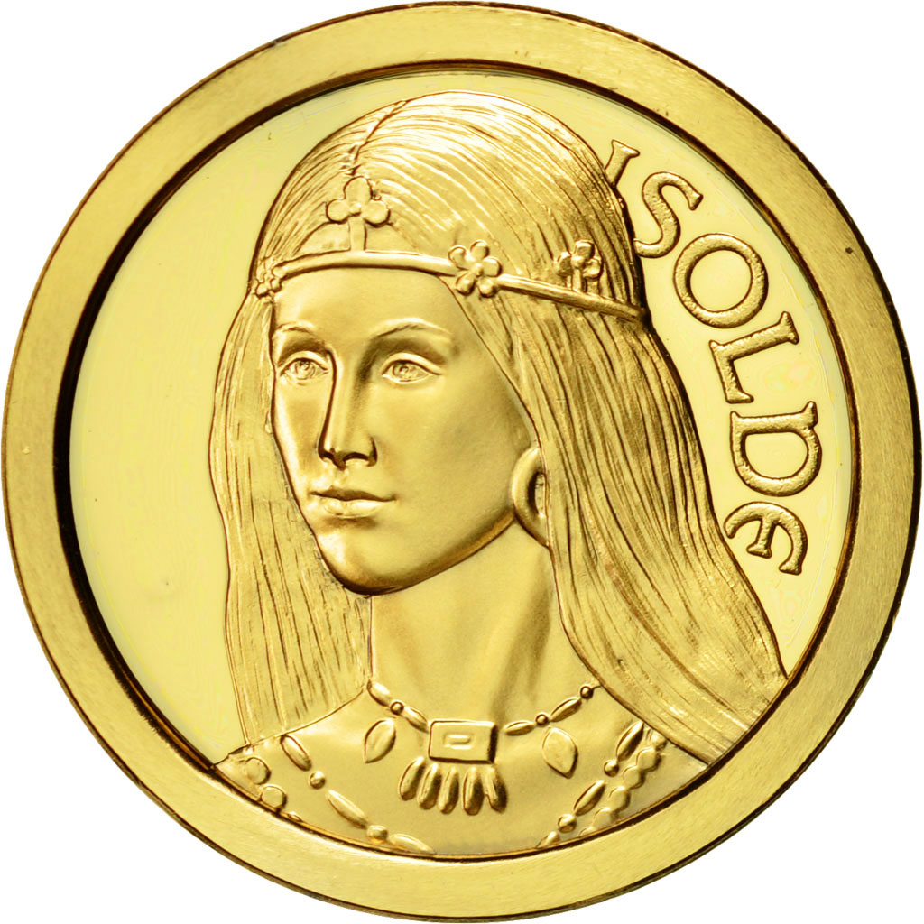 France, Token, Isolde, 1986, MS(65-70), Copper-Nickel Gilt