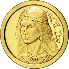 France, Token, Isolde, 1986, MS(65-70), Copper-Nickel Gilt