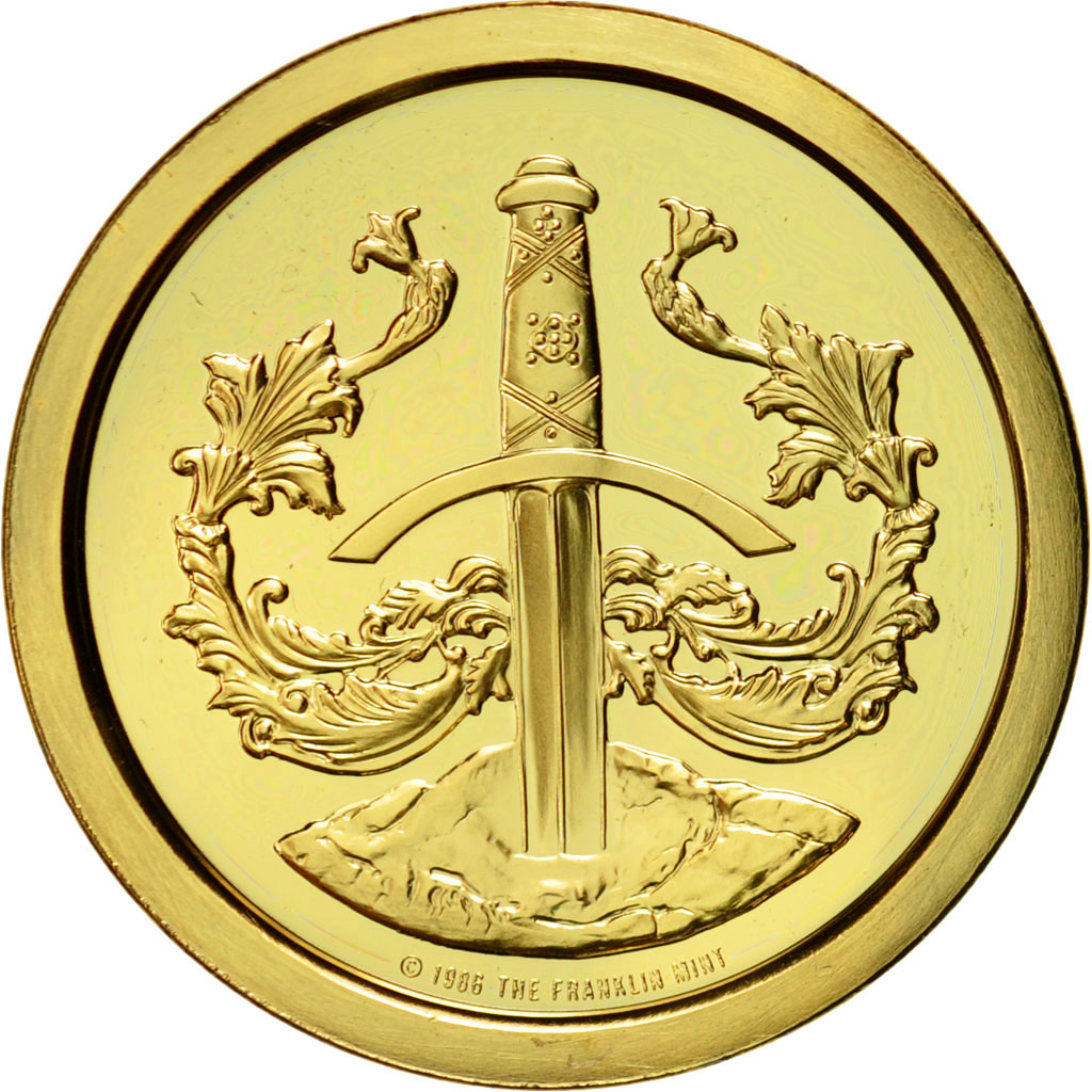 France, Token, Isolde, 1986, MS(65-70), Copper-Nickel Gilt