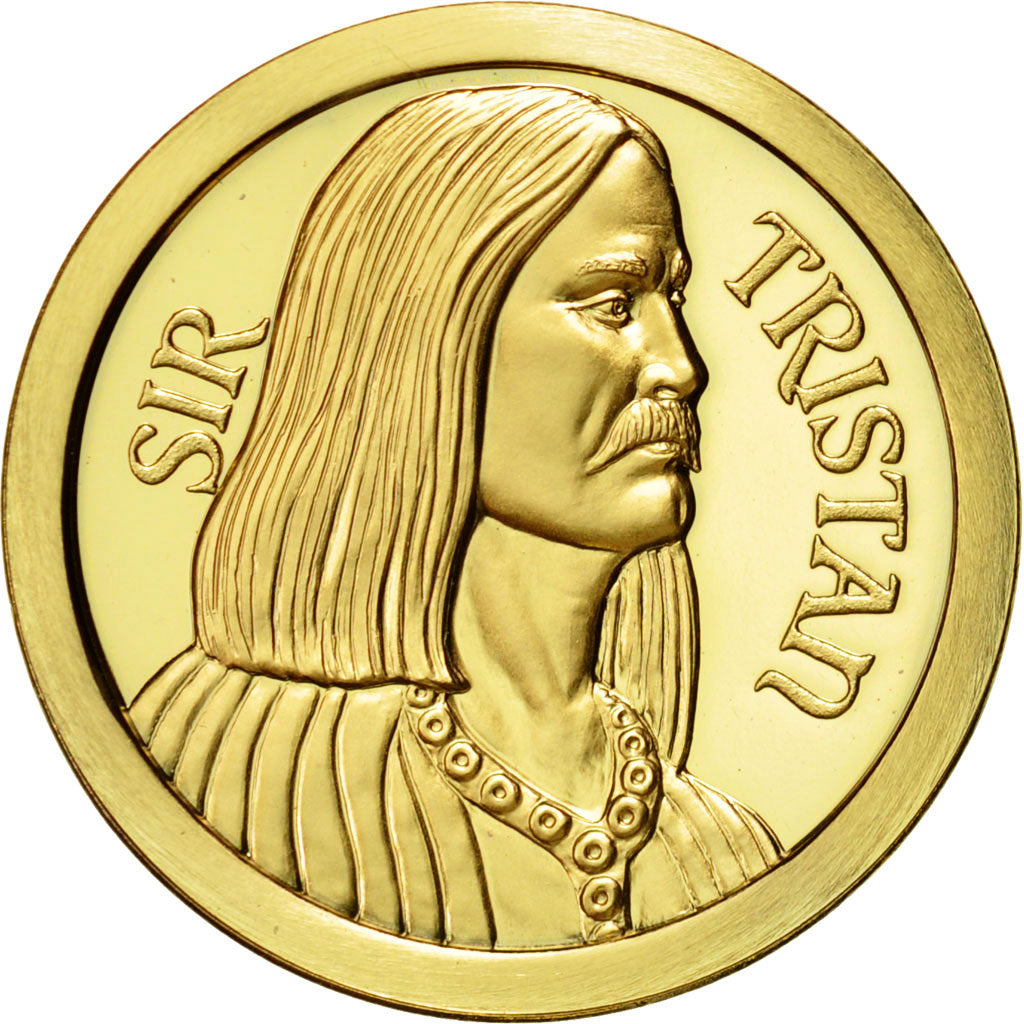 France, Jeton, Sir Tristan, 1986, FDC, Copper-Nickel Gilt