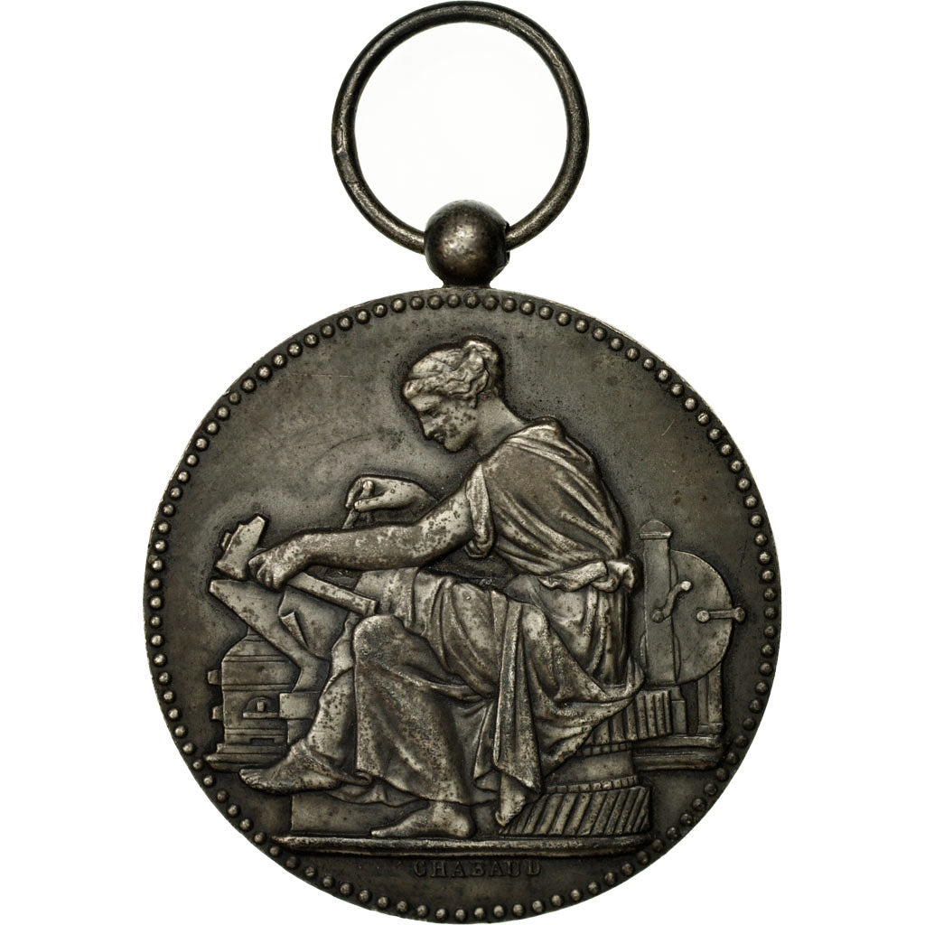 France, Médaille, Société Industrielle de Rouen, Chabaud, TTB+, Silvered