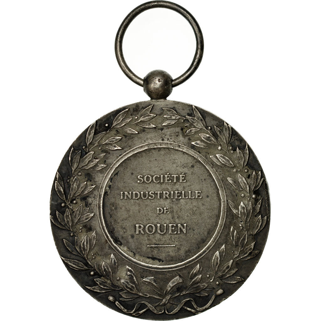 France, Médaille, Société Industrielle de Rouen, Chabaud, TTB+, Silvered