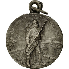 France, Médaille, Honneur-Patrie, On ne passe pas, 1914-1917, TTB+, Silvered