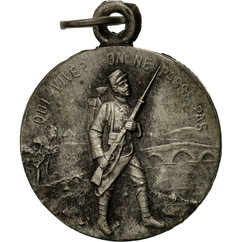 Frankrijk, Medaille, Honneur-Patrie, On ne passe pas, 1914-1917, ZF+, Silvered