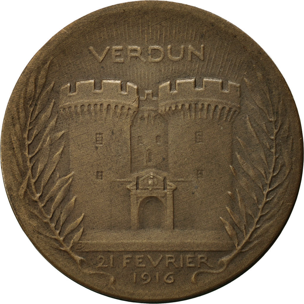 Francia, medaglia, Verdun , On ne passe pas, 1916, Vernier, SPL-, Bronzo