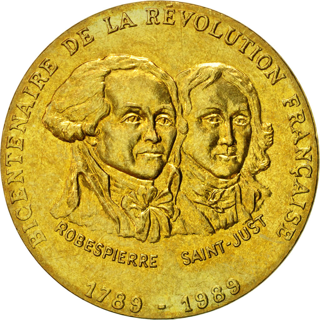 France, Medal, Révolution Française, Robespierre, MS(65-70), Copper Gilt