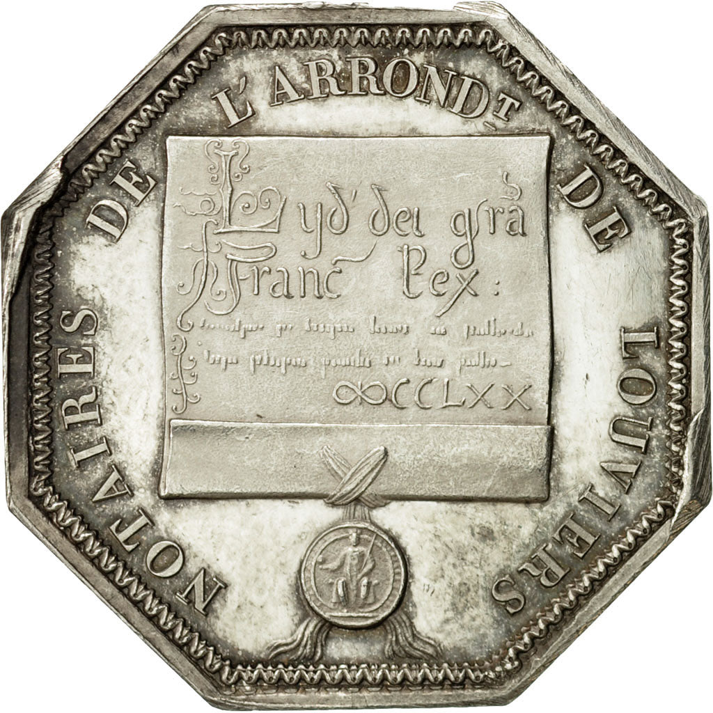 Francia, Token, Notaires de Louviers (Saint-Louis), 1829, SPL-, Argento