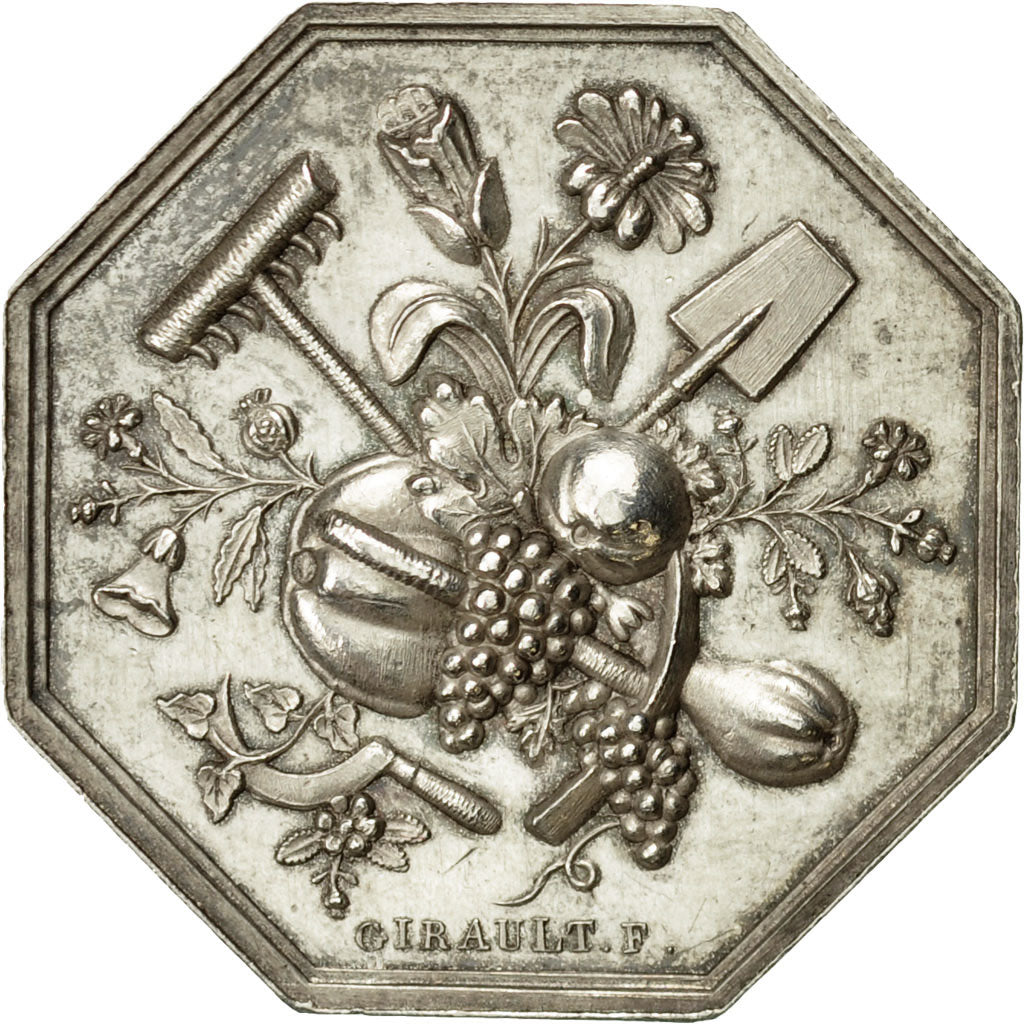 France, Token, Société centrale d'Horticulture, Rouen, 1836, Girault