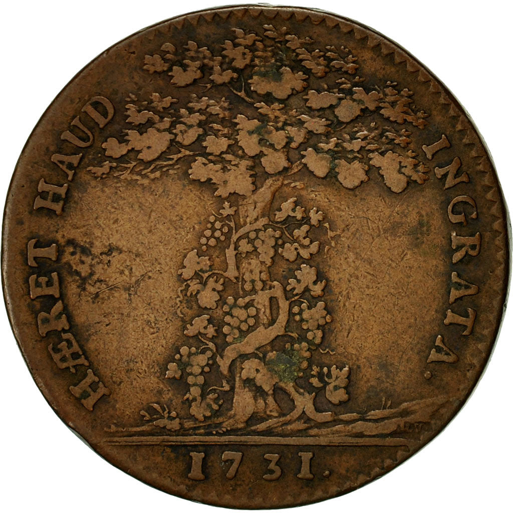 France, Token, Etats de Bourgogne, Le Prince de Bourbon-Condé, 1731, EF(40-45)