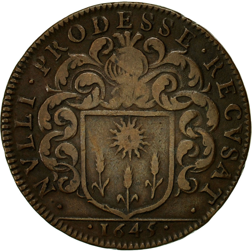 France, Token, Maires de Dijon, Jacques Soirot, 1645, EF(40-45), Copper