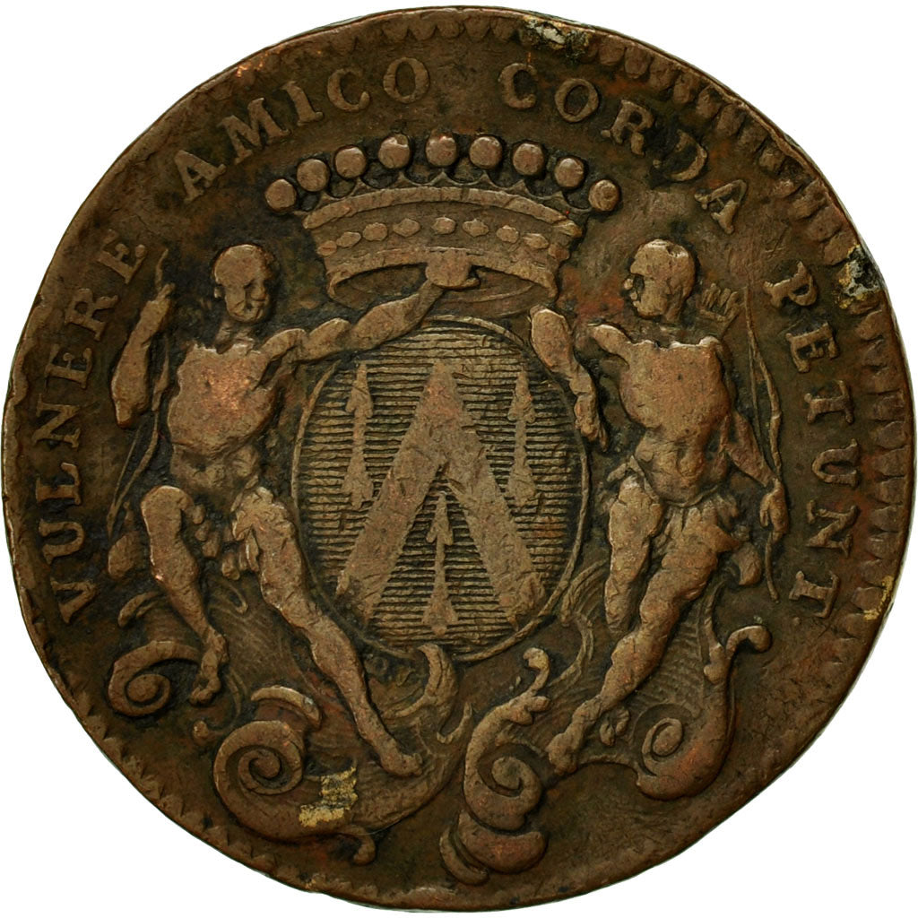 France, Token, Maires de Dijon, Jean-Pierre Burteur, 1739, VF(30-35), Copper