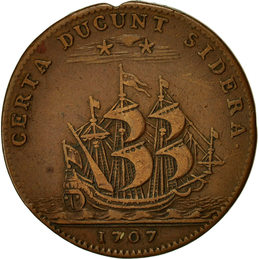 Frankrijk, Token, La Bourgogne Soutenue par les Princes de Condé, 1707, ZF