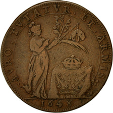 France, Jeton, Louis XIV, Chambre des Comptes de Dijon, 1648, TB+, Cuivre