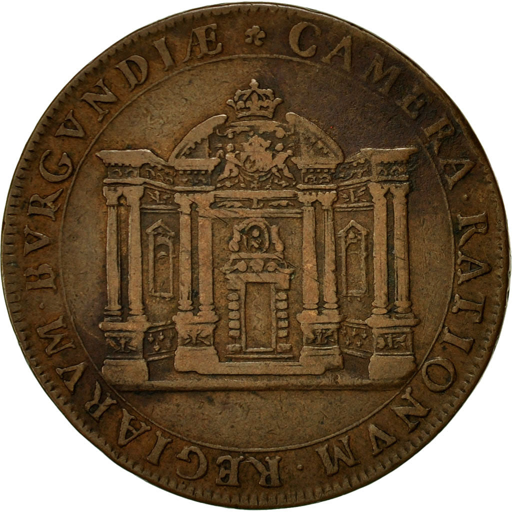 France, Jeton, Louis XIV, Chambre des Comptes de Dijon, 1648, TB+, Cuivre