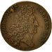 Francia, Token, Louis XIV, Trésor Royal, MB+, Rame, Feuardent:1971