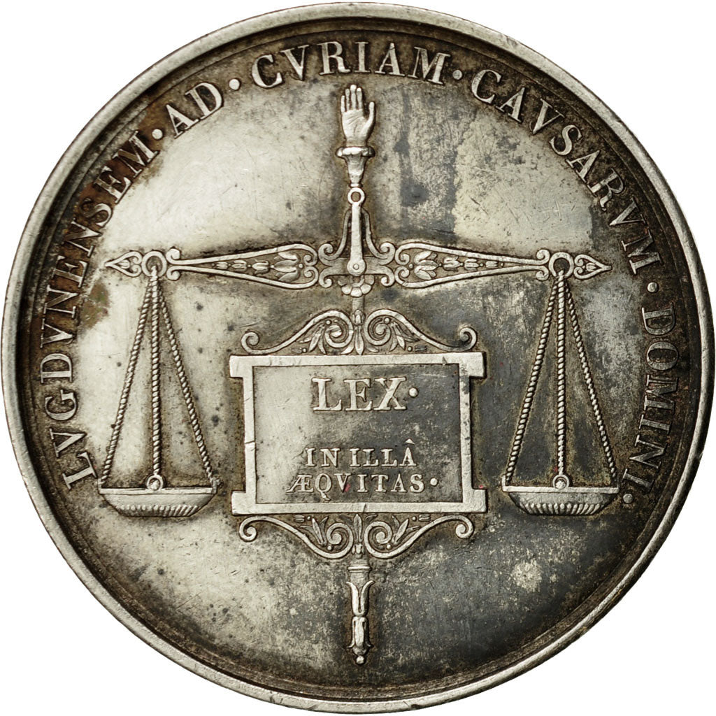 France, Token, Officiers de Justice, 1823, Galle, AU(55-58), Silver