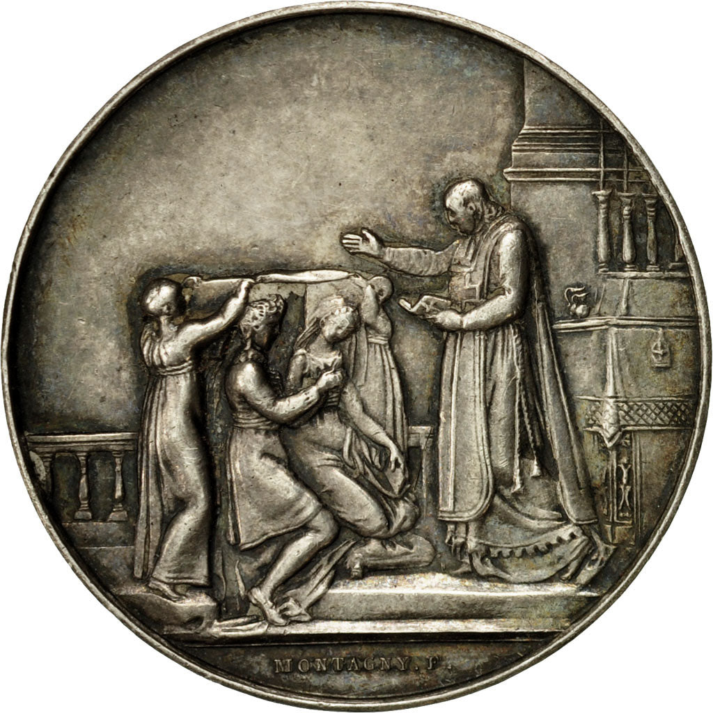 France, Medal, Mariage, Religion, Montagny, AU(55-58), Silver