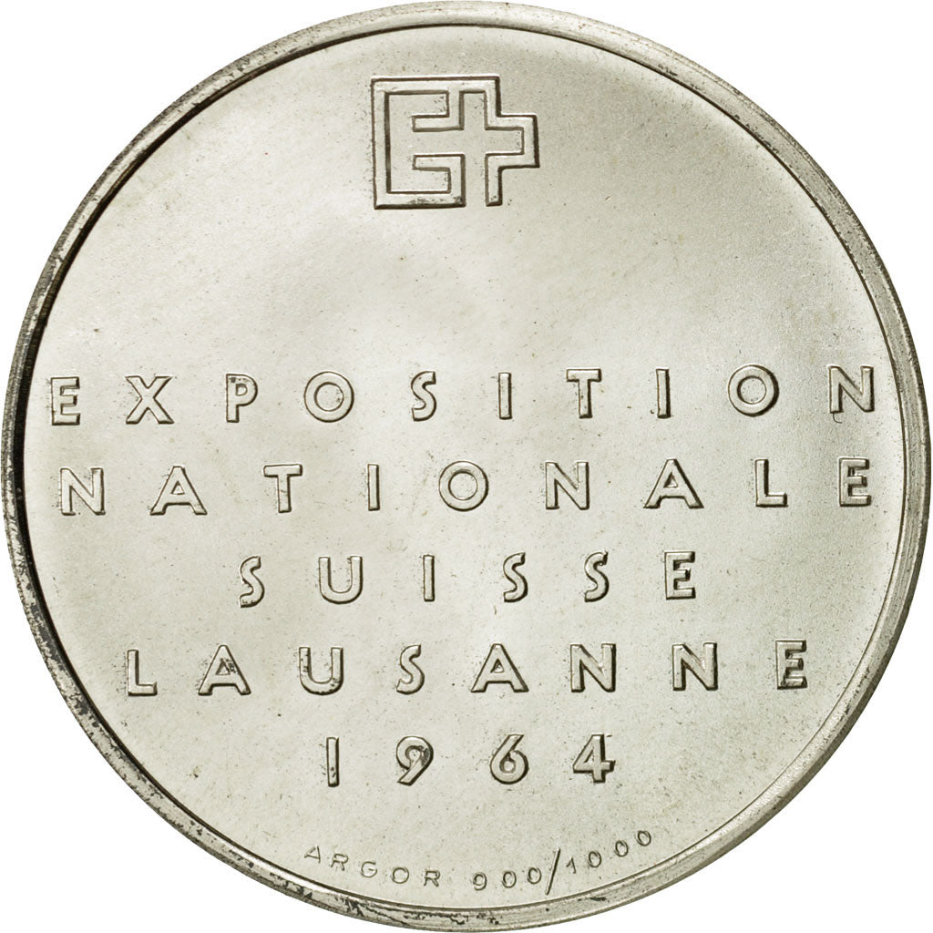 Suisse, Médaille, Exposition Nationale Suisse, Lausanne, 1964, SPL, Argent