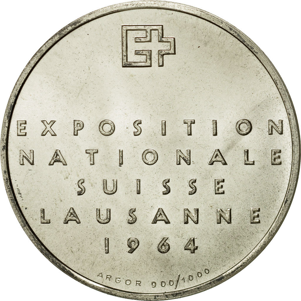 Suisse, Médaille, Exposition Nationale Suisse, Lausanne, 1964, SUP+, Argent