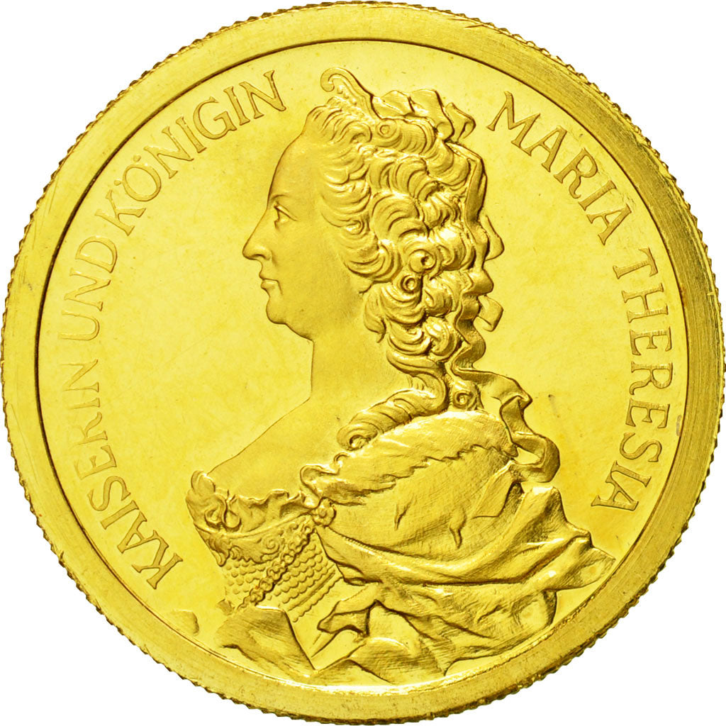Autriche, Médaille, Marie Thérèse, Sissi Impératrice, SPL+, Or
