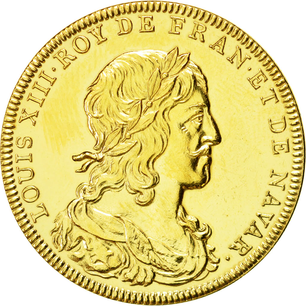 Frankreich, Medaille, Les rois de France, Louis XIII, UNZ+, Copper-Nickel Gilt
