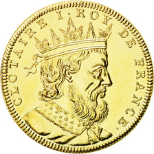 France, Medal, Les Rois de France, Clotaire I, MS(64), Copper-Nickel Gilt