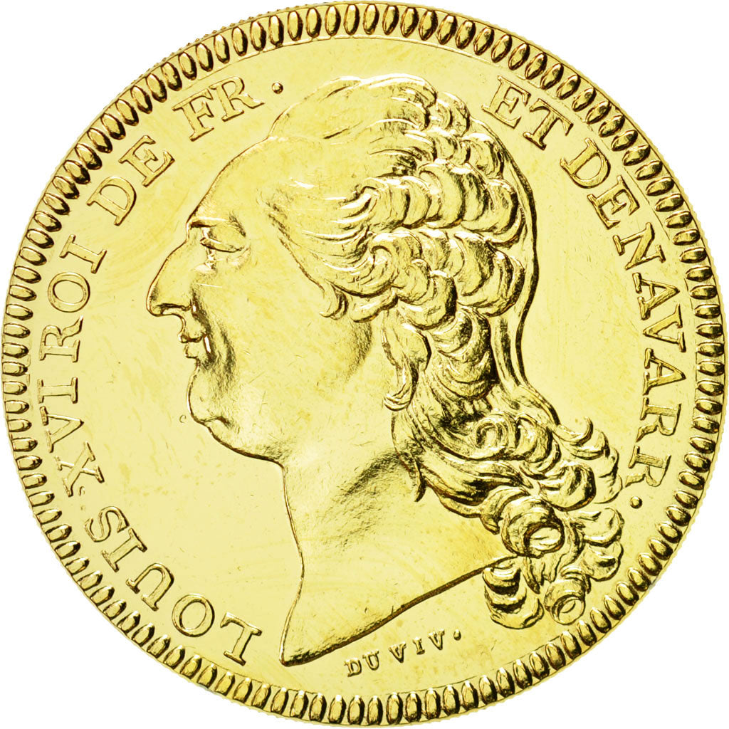 France, Medal, Les rois de France, Louis XVI, MS(64), Copper-Nickel Gilt