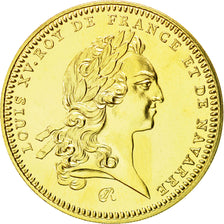 France, Medal, Les rois de France, Louis XV, MS(64), Copper-Nickel Gilt