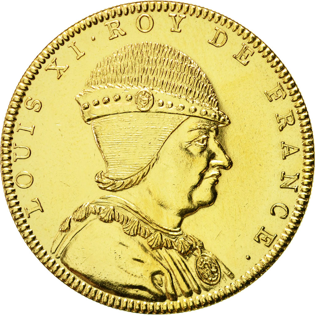 France, Médaille, Les Rois de France, Louis XI, SPL+, Copper-Nickel Gilt