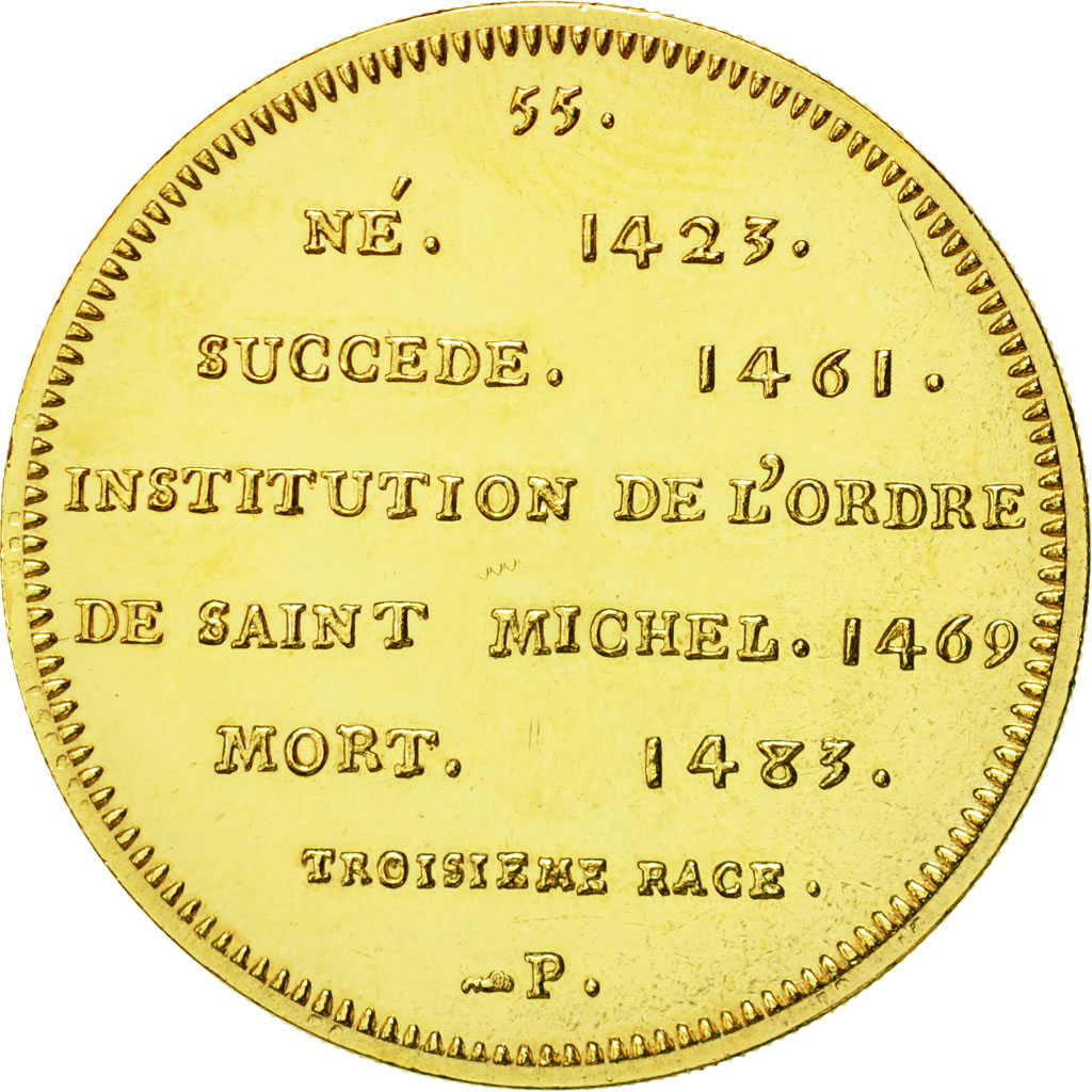 France, Médaille, Les Rois de France, Louis XI, SPL+, Copper-Nickel Gilt