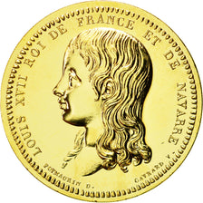 France, Medal, Les Rois de France Louis XVII, MS(64), Copper-Nickel Gilt
