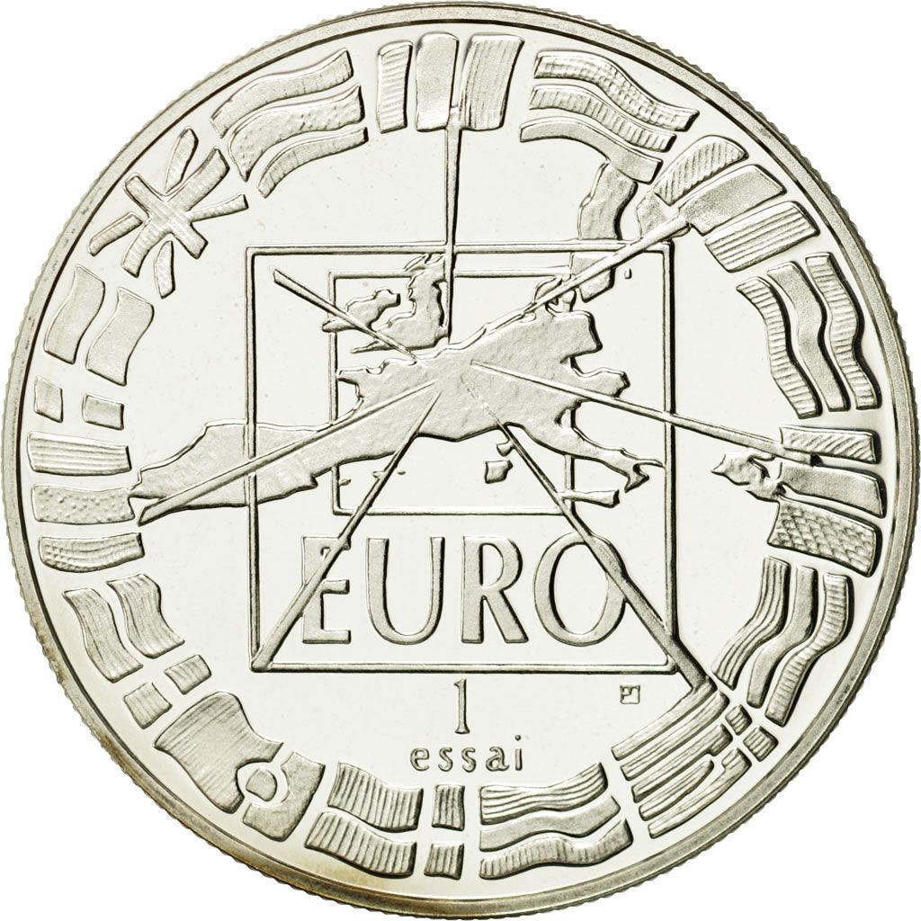 Belgio, medaglia, Euro Essai, Baudouin Ier, 1997, FDC, Rame-nichel