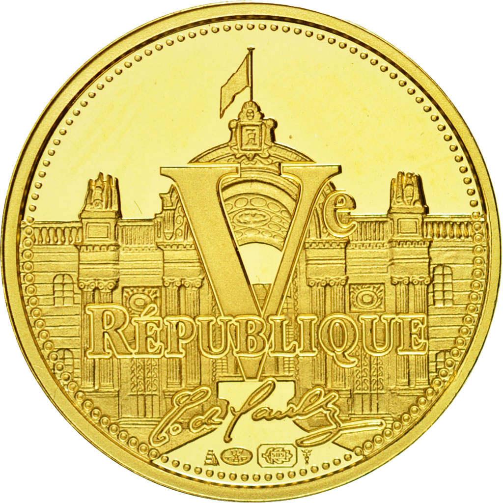 France, Médaille, Charles De Gaulle, 2010, FDC, Or