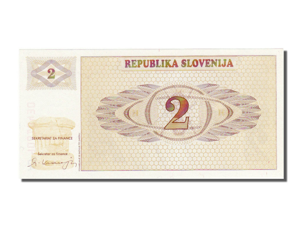 Slovenia, 2 (Tolarjev), 1990, KM #2a, UNC(65-70), AD 90810430