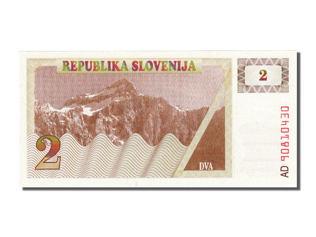 Slovenia, 2 (Tolarjev), 1990, KM #2a, UNC(65-70), AD 90810430