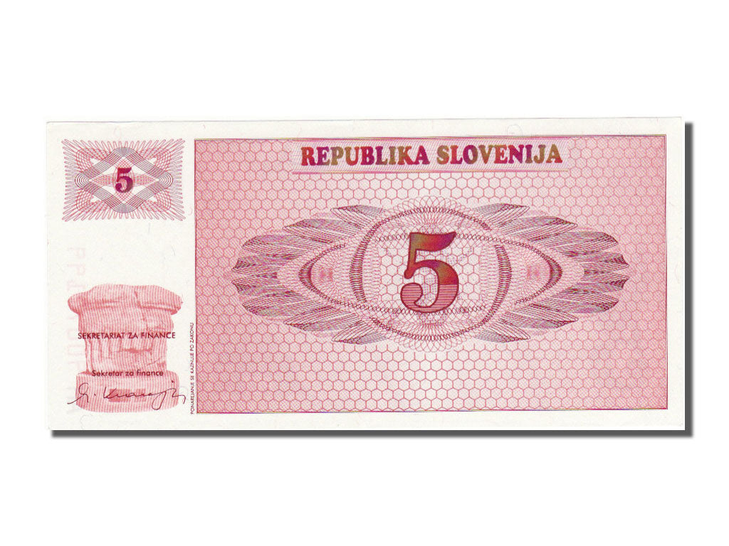 Slovenia, 5 Tolarjev, 1990, UNC(65-70), AH 90077199