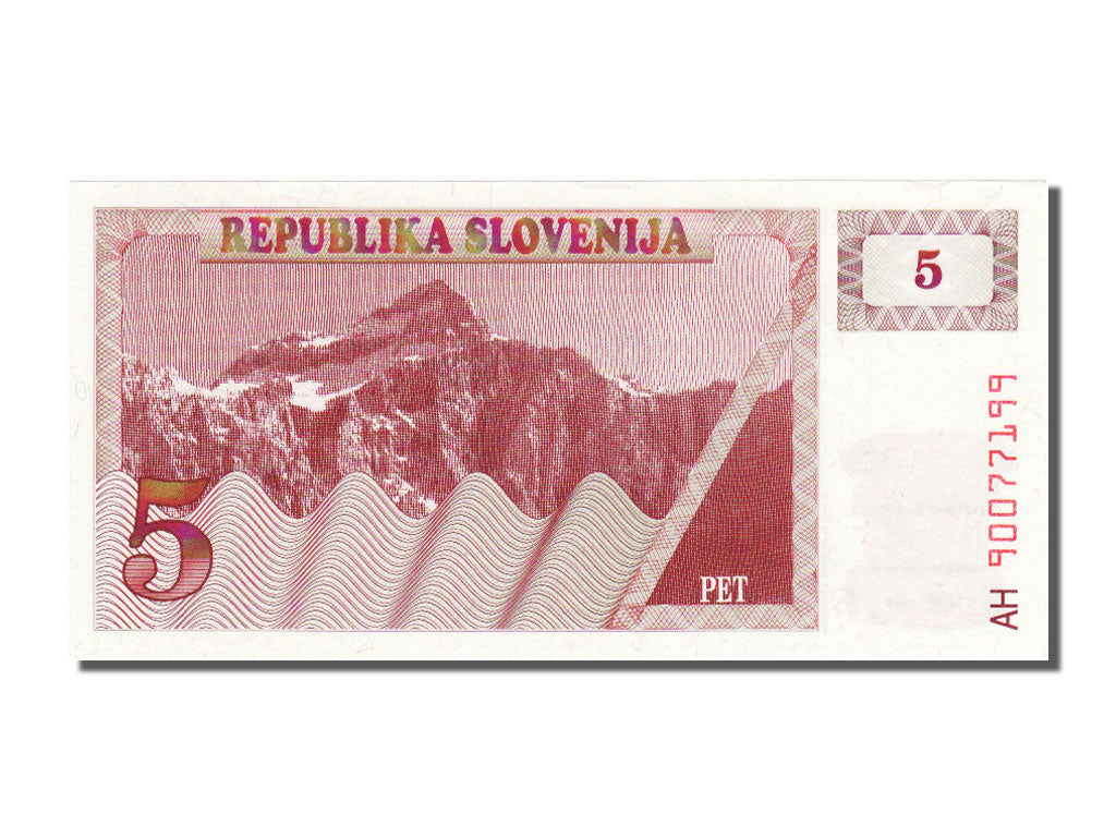 Slovenia, 5 Tolarjev, 1990, UNC(65-70), AH 90077199