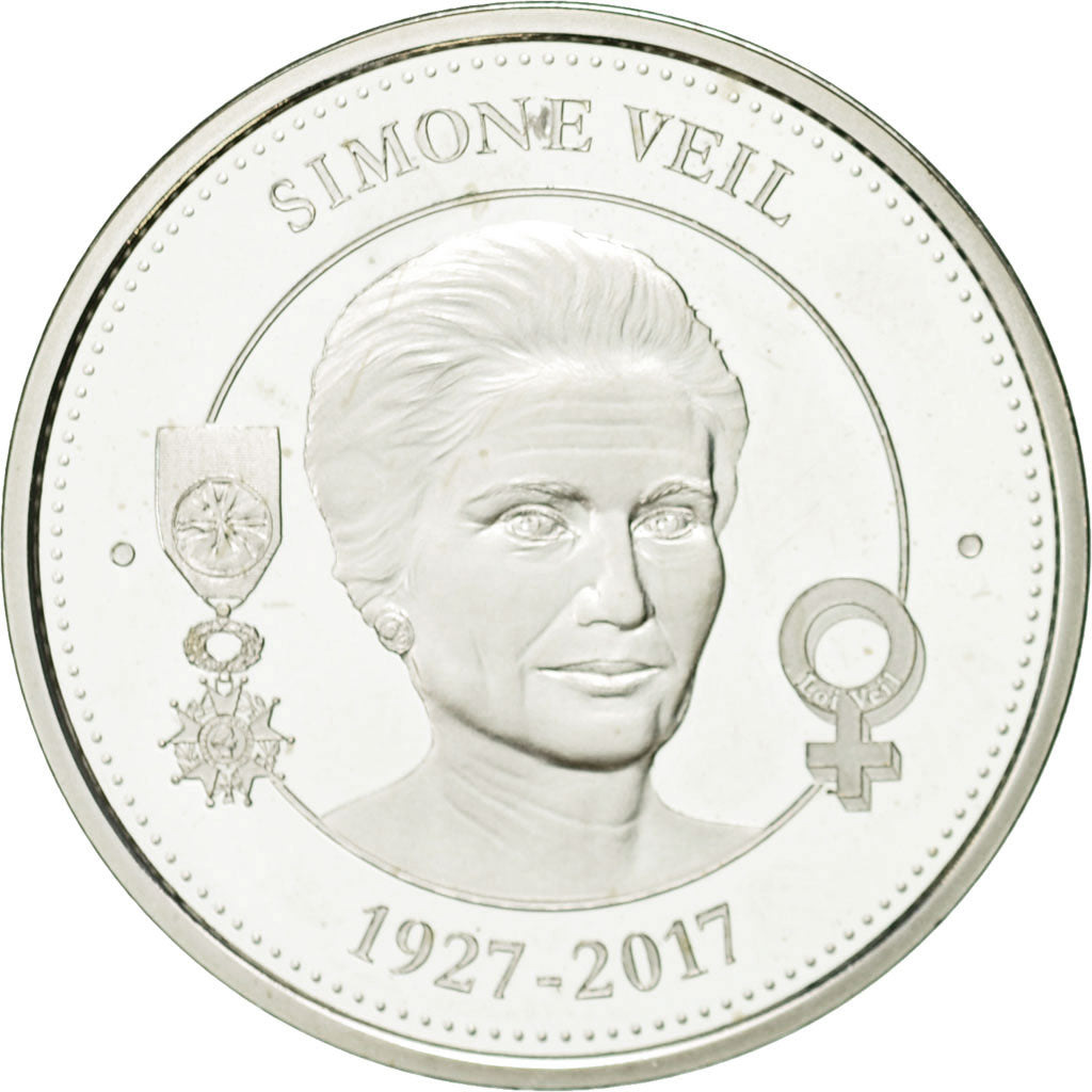 France, Médaille, Simone Veil, Collection Panthéon, FDC, Argent