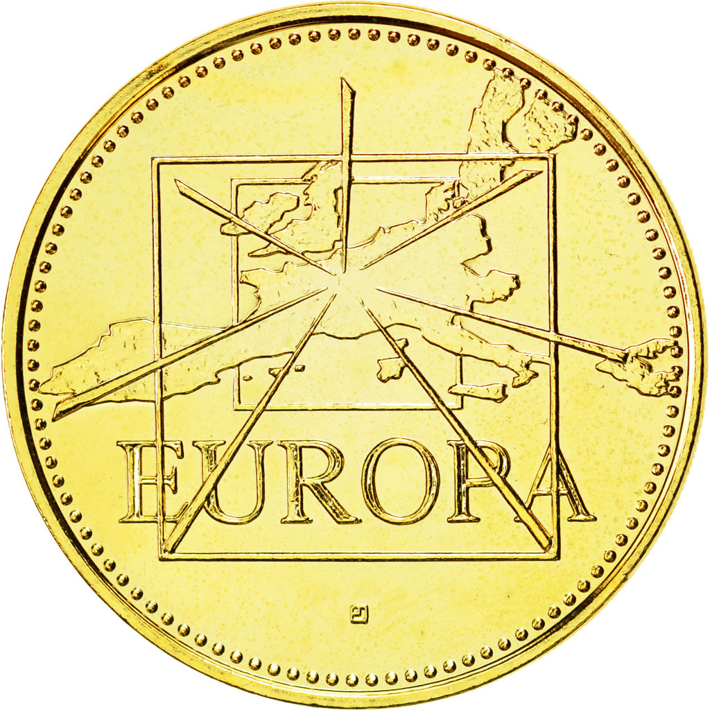 France, Medal, Ecu Europa, 1995, Jimenez, MS(65-70), Gilt Bronze