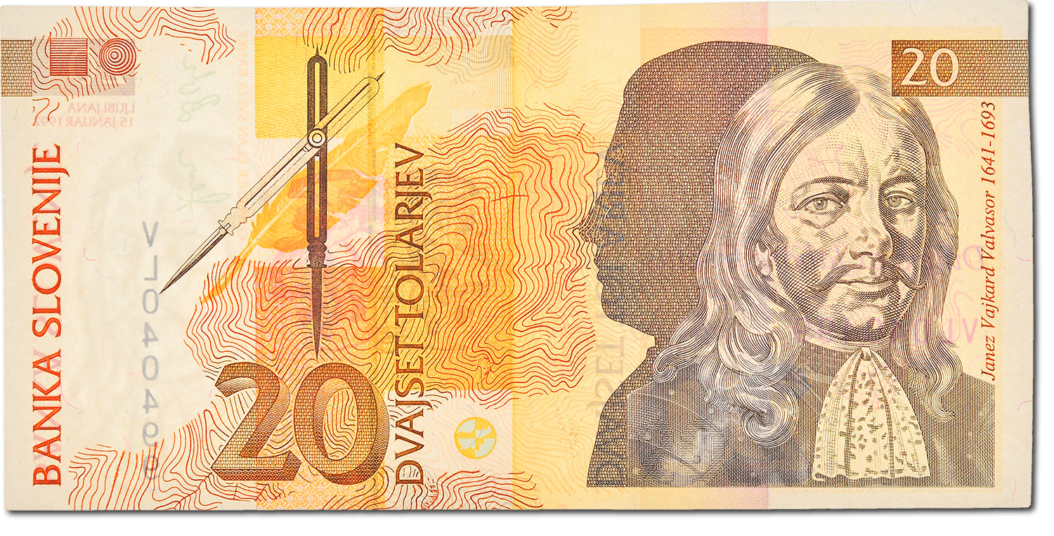 Billete, 20 Tolarjev, 1992, Eslovenia, UNC