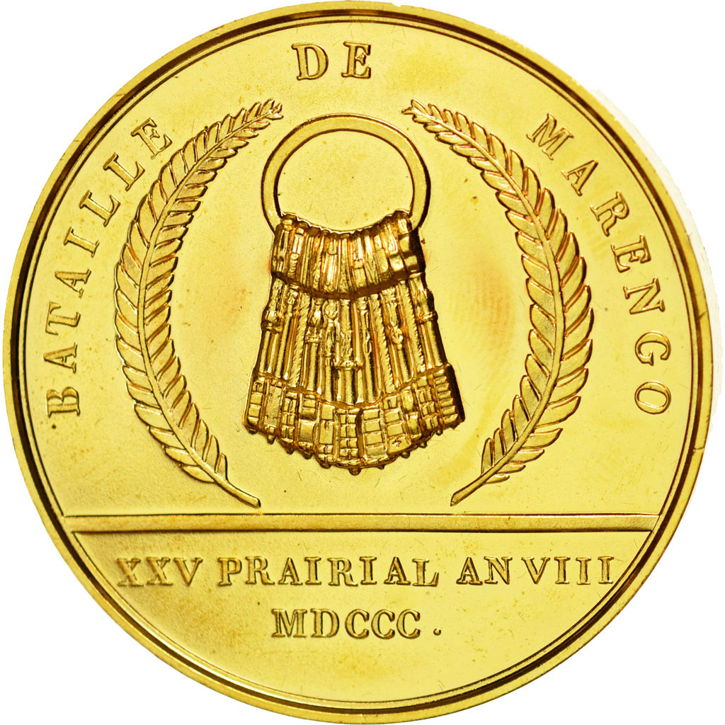 France, Médaille, Napoleon Ier , Bataille de Marengo, Denon, Refrappe, SPL+
