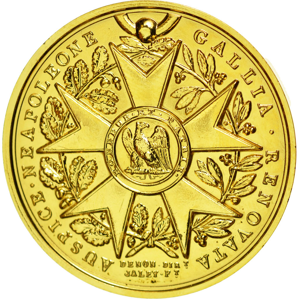 France, Médaille, Napoléon Ier, Légion d'Honneur, Denon, Refrappe, SPL+, Gilt