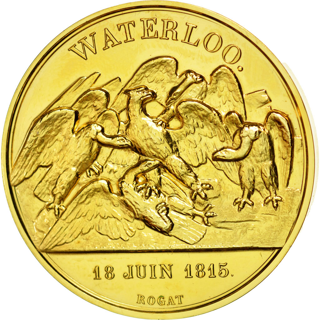 France, Medal, Napoléon Ier, Bataille de Waterloo (1815), Rogat, Restrike