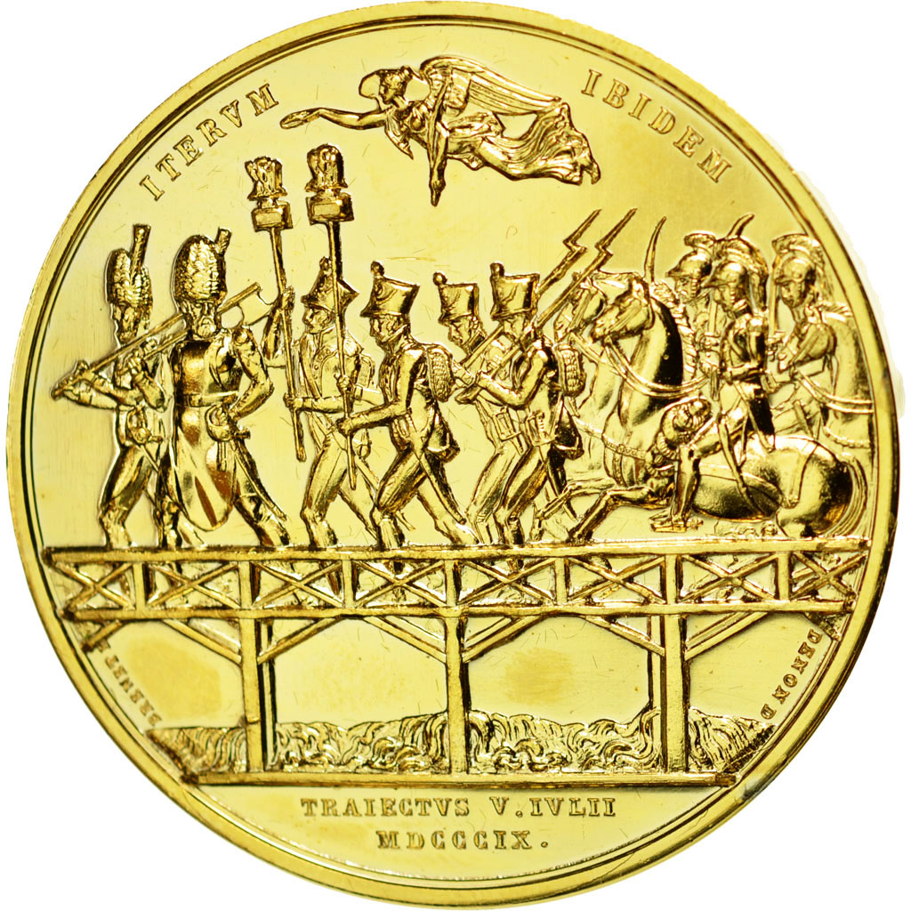 France, Medal, Napoléon Ier, Iterum Ibidem, Denon, Restrike, MS(64), Gilt