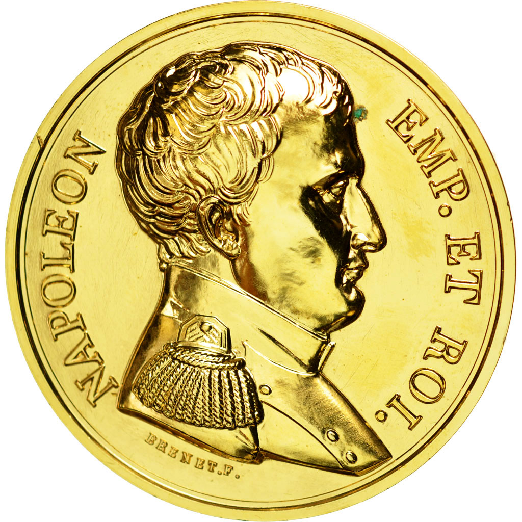 France, Medal, Napoléon Ier, Empereur des Français, Brenet, Restrike, MS(64)